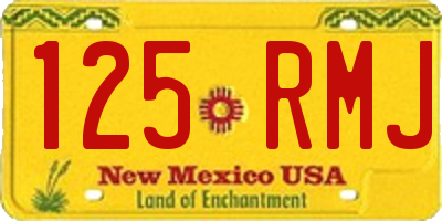NM license plate 125RMJ
