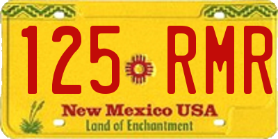 NM license plate 125RMR