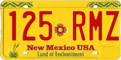 NM license plate 125RMZ