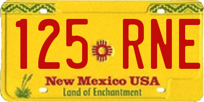 NM license plate 125RNE