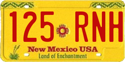 NM license plate 125RNH