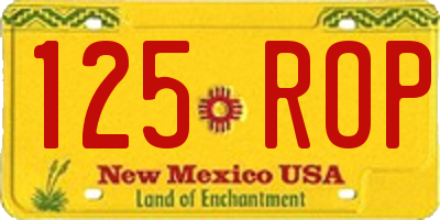 NM license plate 125ROP