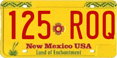NM license plate 125ROQ