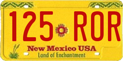 NM license plate 125ROR