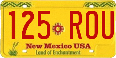 NM license plate 125ROU