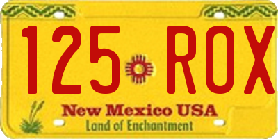 NM license plate 125ROX