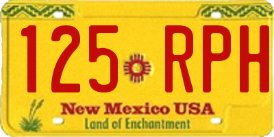 NM license plate 125RPH