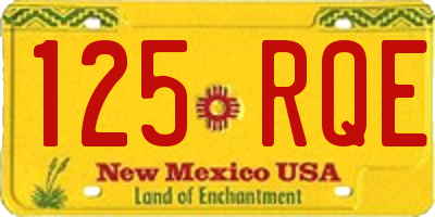NM license plate 125RQE