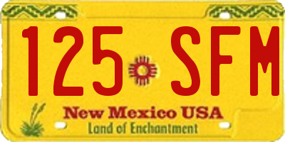 NM license plate 125SFM