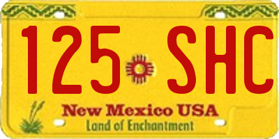 NM license plate 125SHC