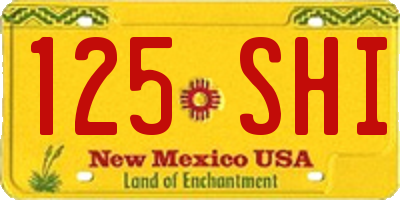 NM license plate 125SHI