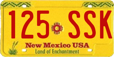 NM license plate 125SSK