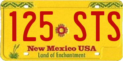 NM license plate 125STS