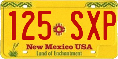 NM license plate 125SXP