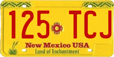 NM license plate 125TCJ