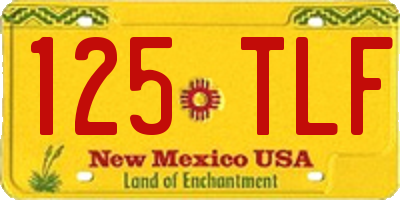 NM license plate 125TLF