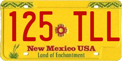NM license plate 125TLL