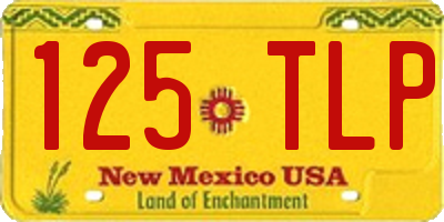 NM license plate 125TLP