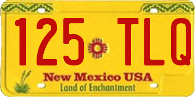 NM license plate 125TLQ