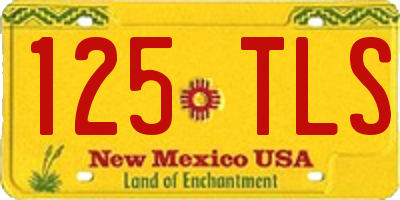 NM license plate 125TLS