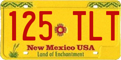 NM license plate 125TLT