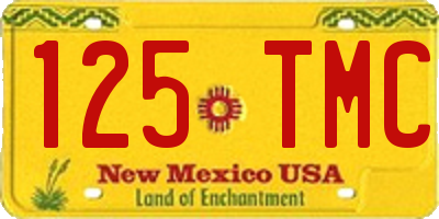 NM license plate 125TMC