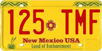 NM license plate 125TMF