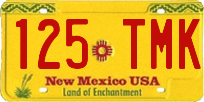 NM license plate 125TMK