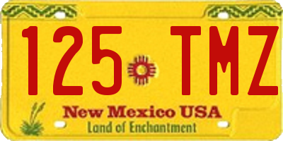 NM license plate 125TMZ