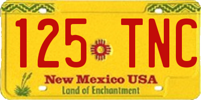 NM license plate 125TNC