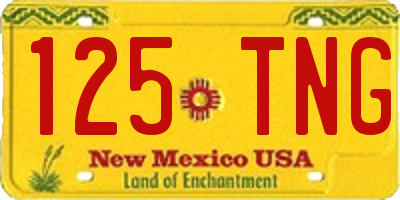 NM license plate 125TNG
