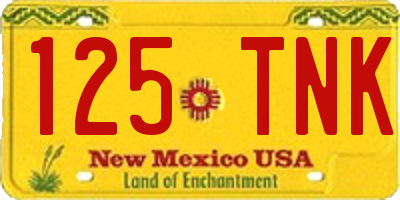 NM license plate 125TNK