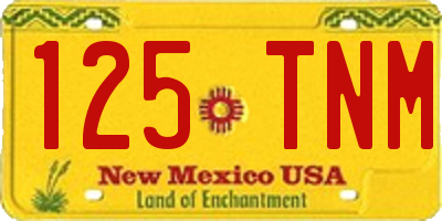 NM license plate 125TNM
