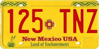 NM license plate 125TNZ