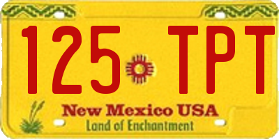 NM license plate 125TPT