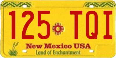 NM license plate 125TQI