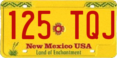 NM license plate 125TQJ