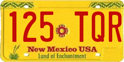 NM license plate 125TQR