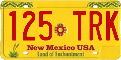 NM license plate 125TRK