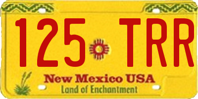 NM license plate 125TRR