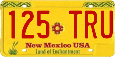 NM license plate 125TRU