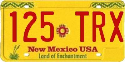 NM license plate 125TRX