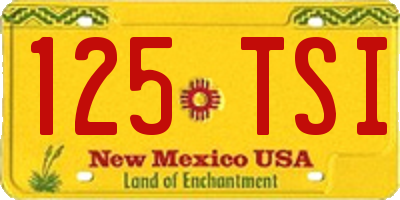 NM license plate 125TSI