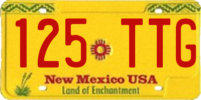 NM license plate 125TTG