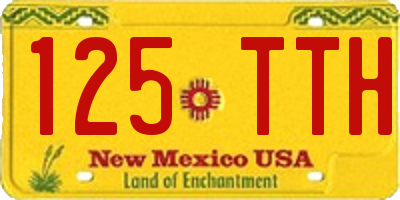 NM license plate 125TTH