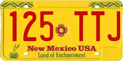 NM license plate 125TTJ