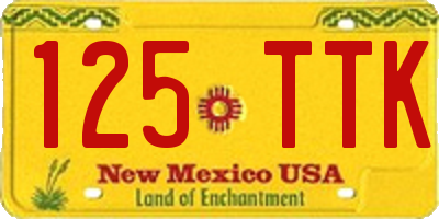 NM license plate 125TTK