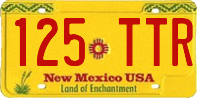 NM license plate 125TTR