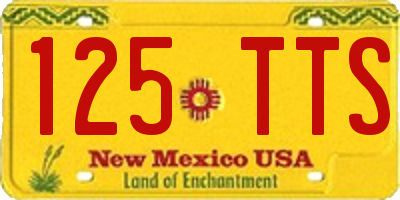 NM license plate 125TTS