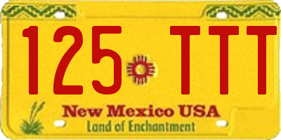 NM license plate 125TTT